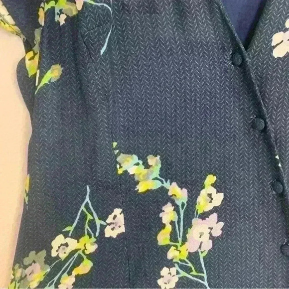 FREE PEOPLE Blue Lost in You Floral High Low Midi Dress XS - Picture 11 of 16